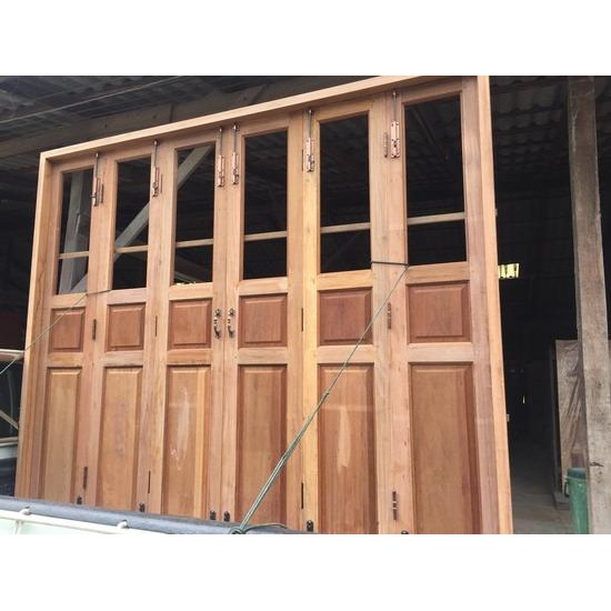 ชุดประตูบานเฟี้ยมไม้ ประตูบานเฟี้ยมไม้ 