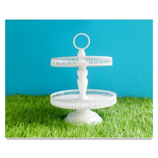 ชั้นวางขนมทรงกลม 2 ชั้น