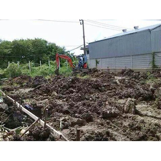 แมคโฮ ขุดคานเสา  หลุมเสา 